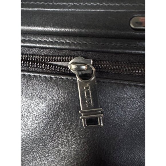 TUMI Small Flap Body Bag Black Napa Leather Crossbody - Picture 3 of 8